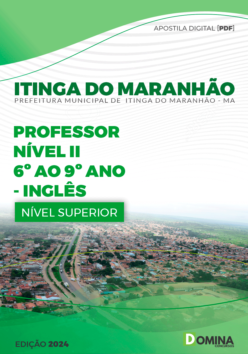 Apostila Prefeitura Itinga do Maranhão MA 2024 Professor Nível II Inglês