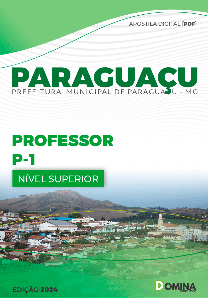 Apostila Prefeitura Paraguaçu MG 2024 Professor
