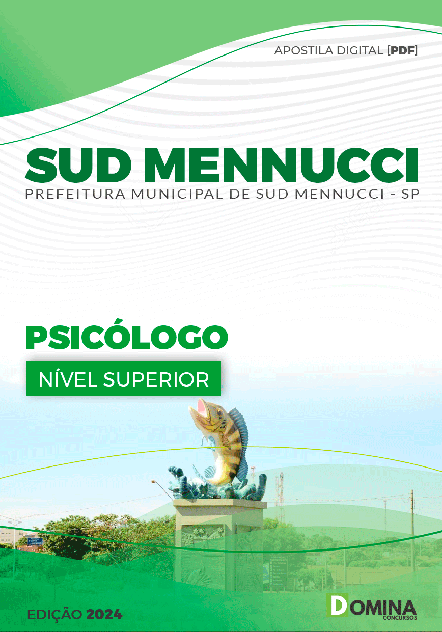 Apostila Prefeitura Sud Mennucci SP 2024 Psicólogo