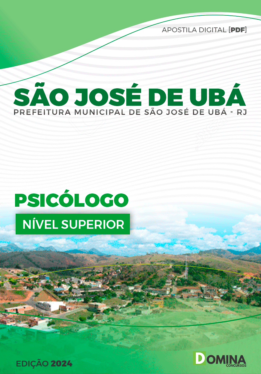 Apostila Prefeitura São José de Ubá RJ 2024 Psicólogo