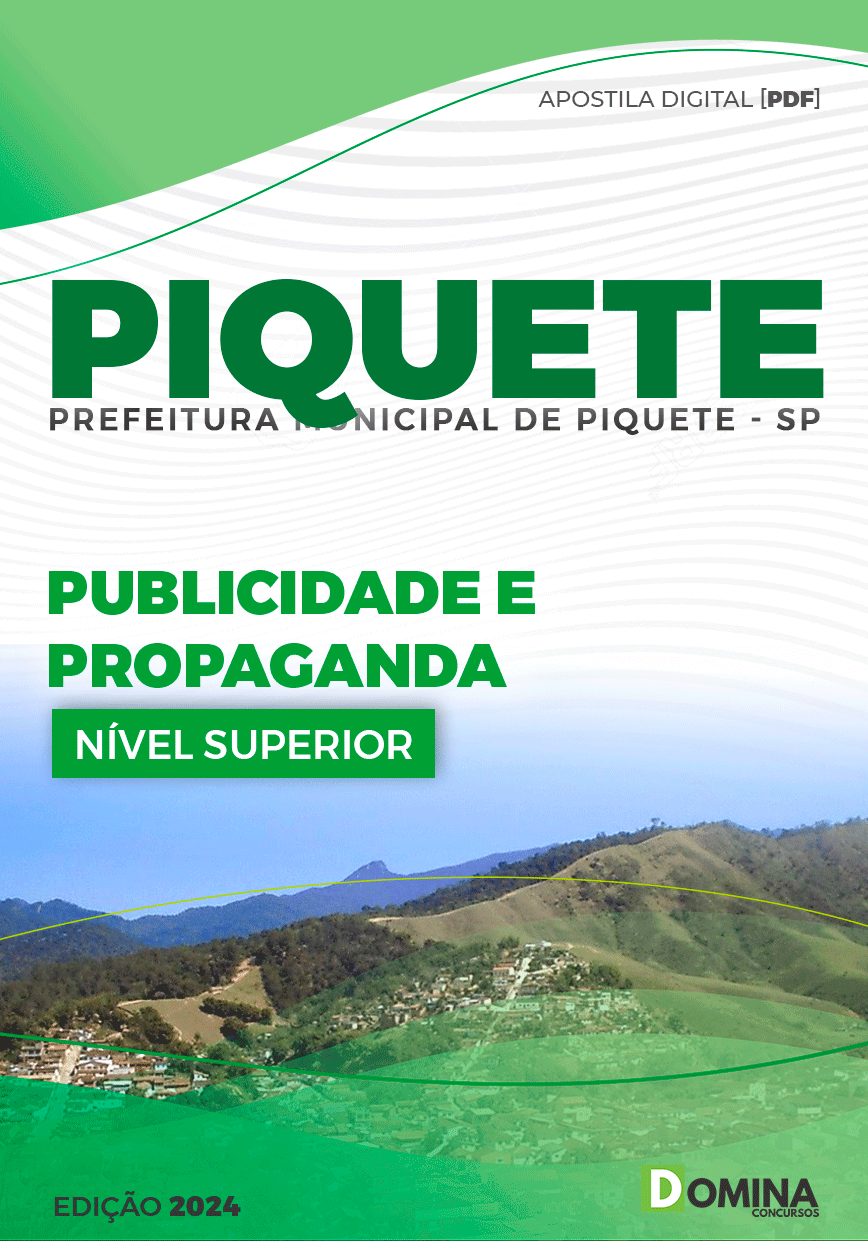 Apostila Prefeitura Piquete SP 2024 Publicidade e Propaganda
