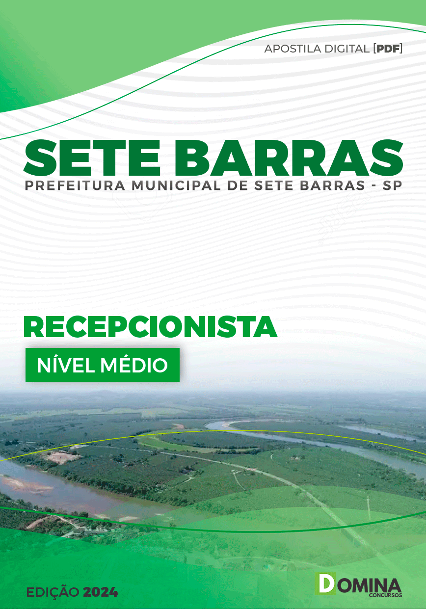 Apostila Prefeitura Sete Barras SP 2024 Recepcionista