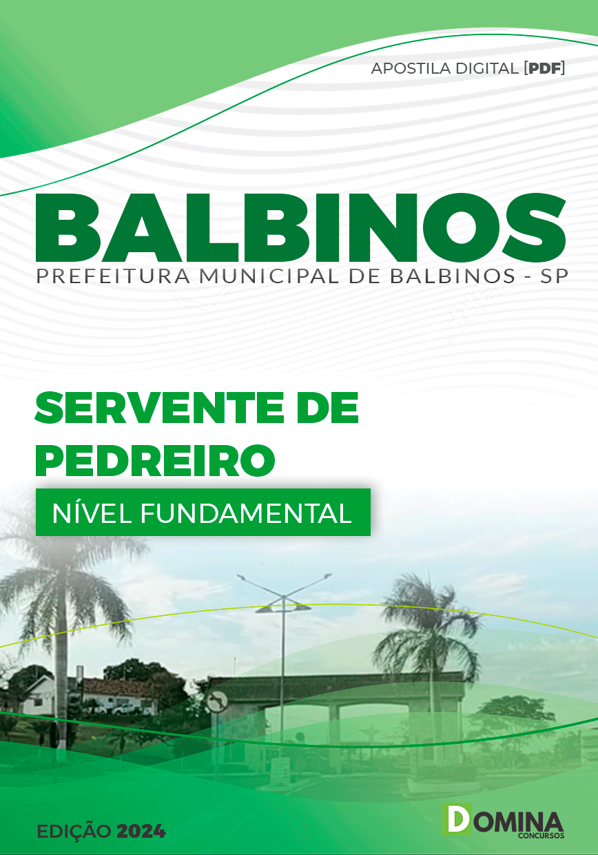 Apostila Prefeitura Balbinos SP 2024 Servente de Pedreiro