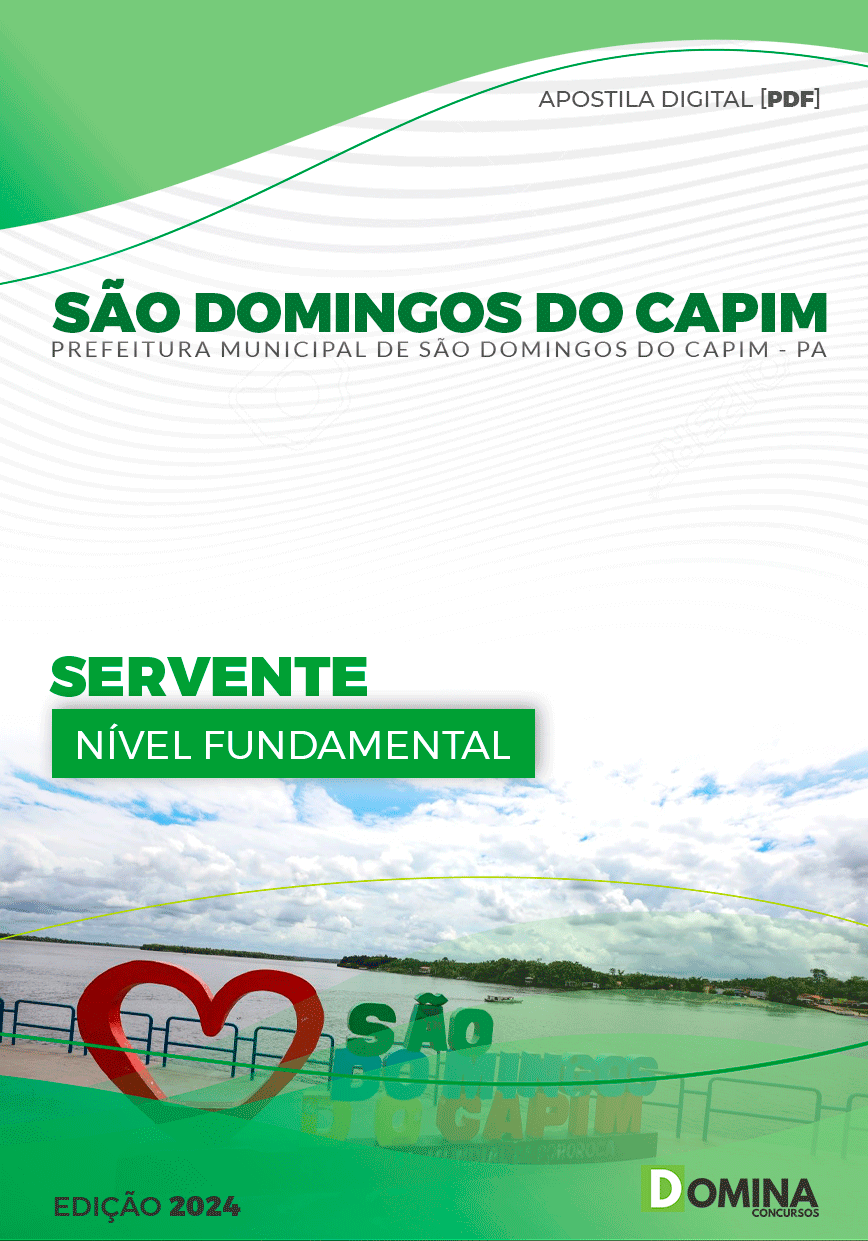 Apostila Prefeitura São Domingos Capim PA 2024 Servente