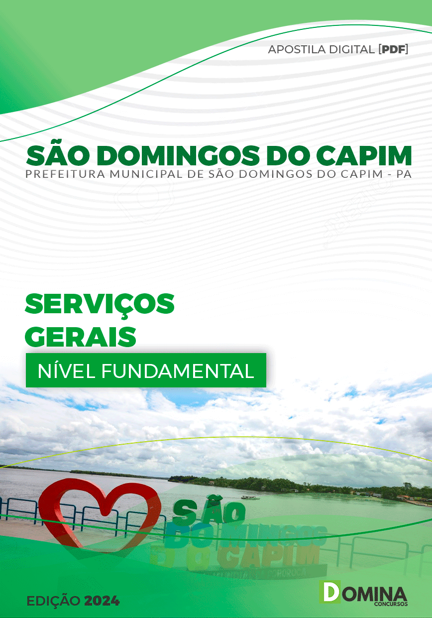 Apostila Prefeitura São Domingos Capim PA 2024 Serviços Gerais