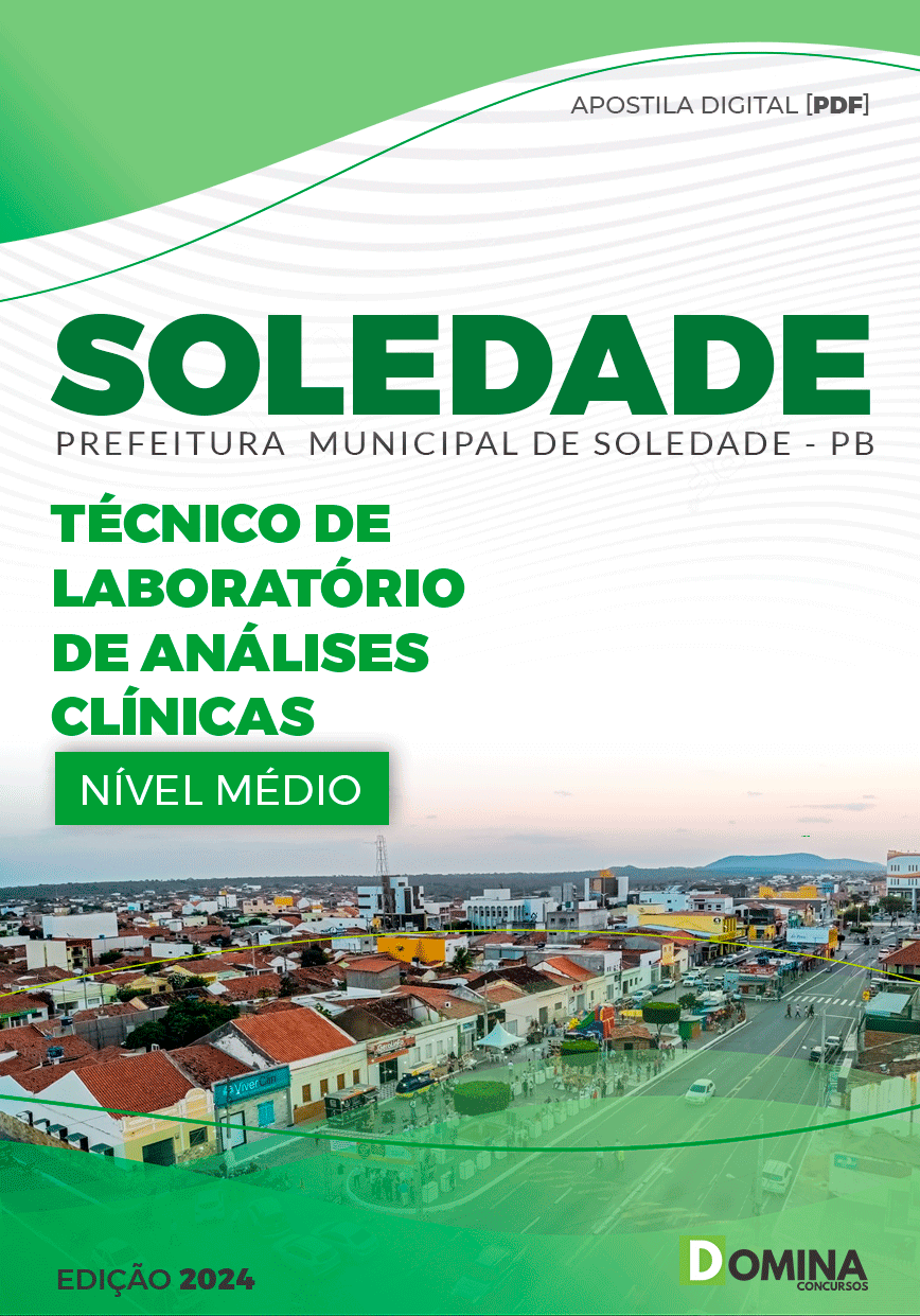 Apostila Prefeitura Soledade PB 2024 Técnico Laboratório Análises Clínicas