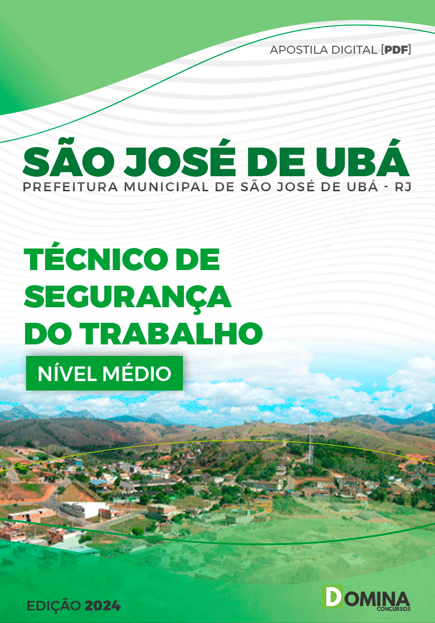 Apostila Prefeitura São José de Ubá RJ 2024 Técnico De Segurança Do Trabalho