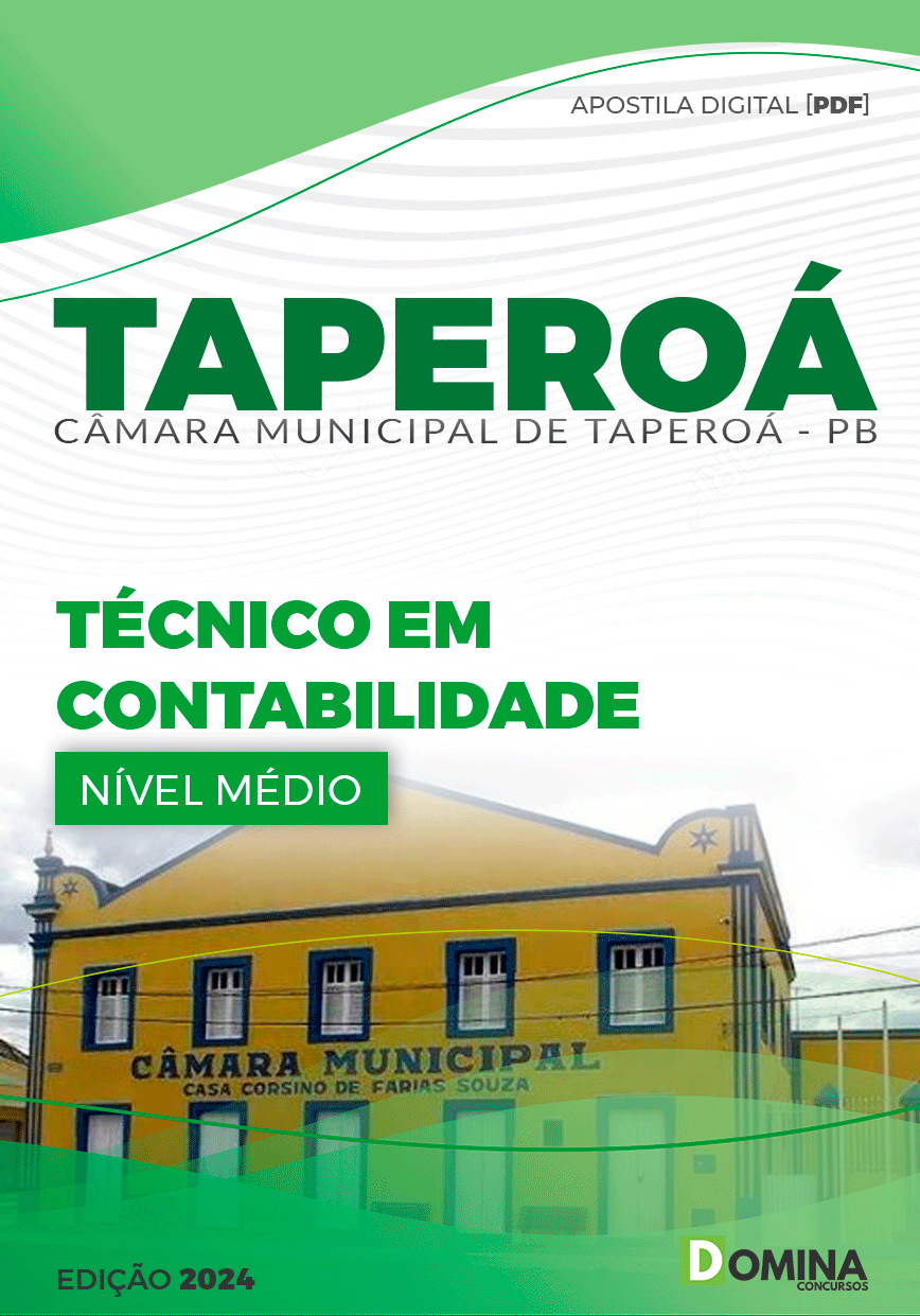 Apostila Prefeitura Taperoá PB 2024 Técnico em Contabilidade