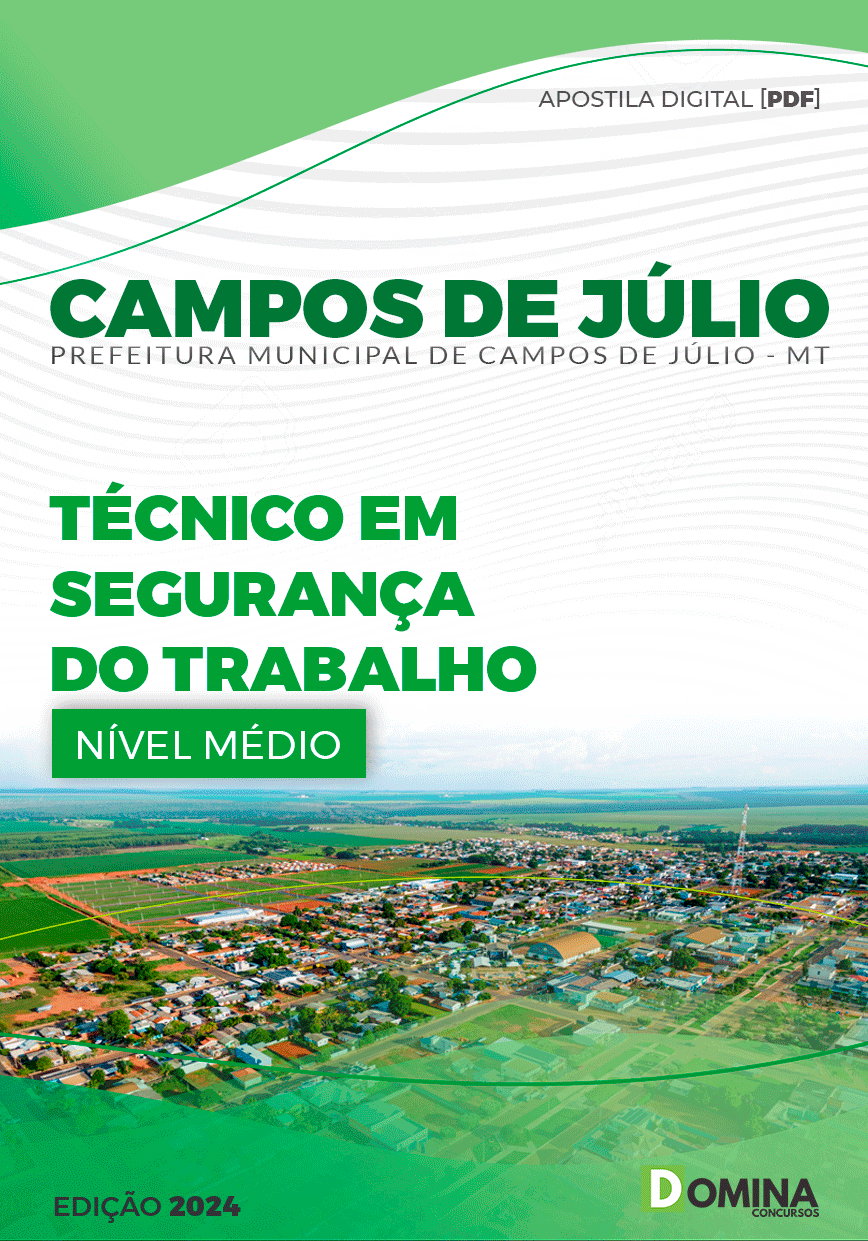 Apostila Prefeitura Campos Júlio MT 2024 Tec Segurança Trabalho