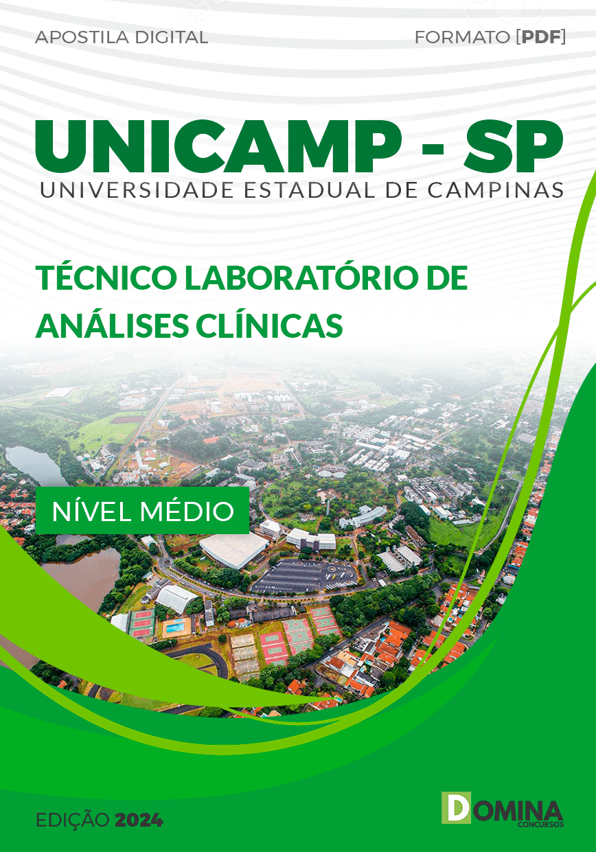 Apostila UNICAMP SP 2024 Técnico Laboratório Análises Clínicas