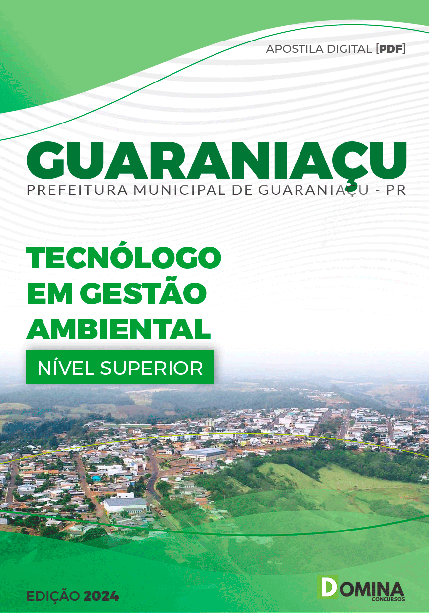 Apostila Prefeitura Guaraniaçu PR 2024 Tecnólogo Ambiental