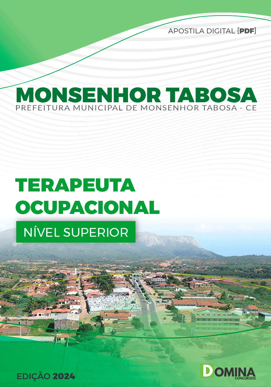 Apostila Prefeitura Monsenhor Tabosa CE 2024 Terap Ocupacional
