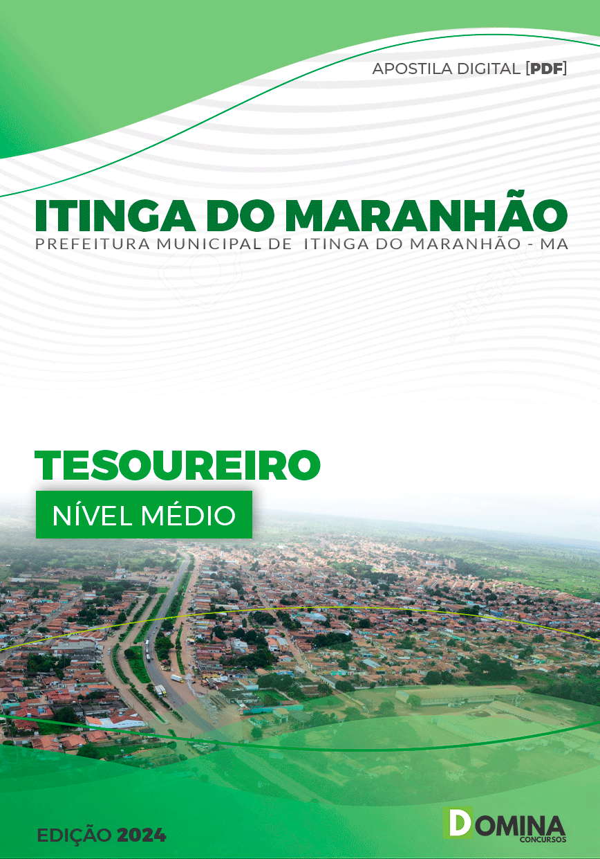 Apostila Prefeitura Itinga do Maranhão MA 2024 Tesoureiro