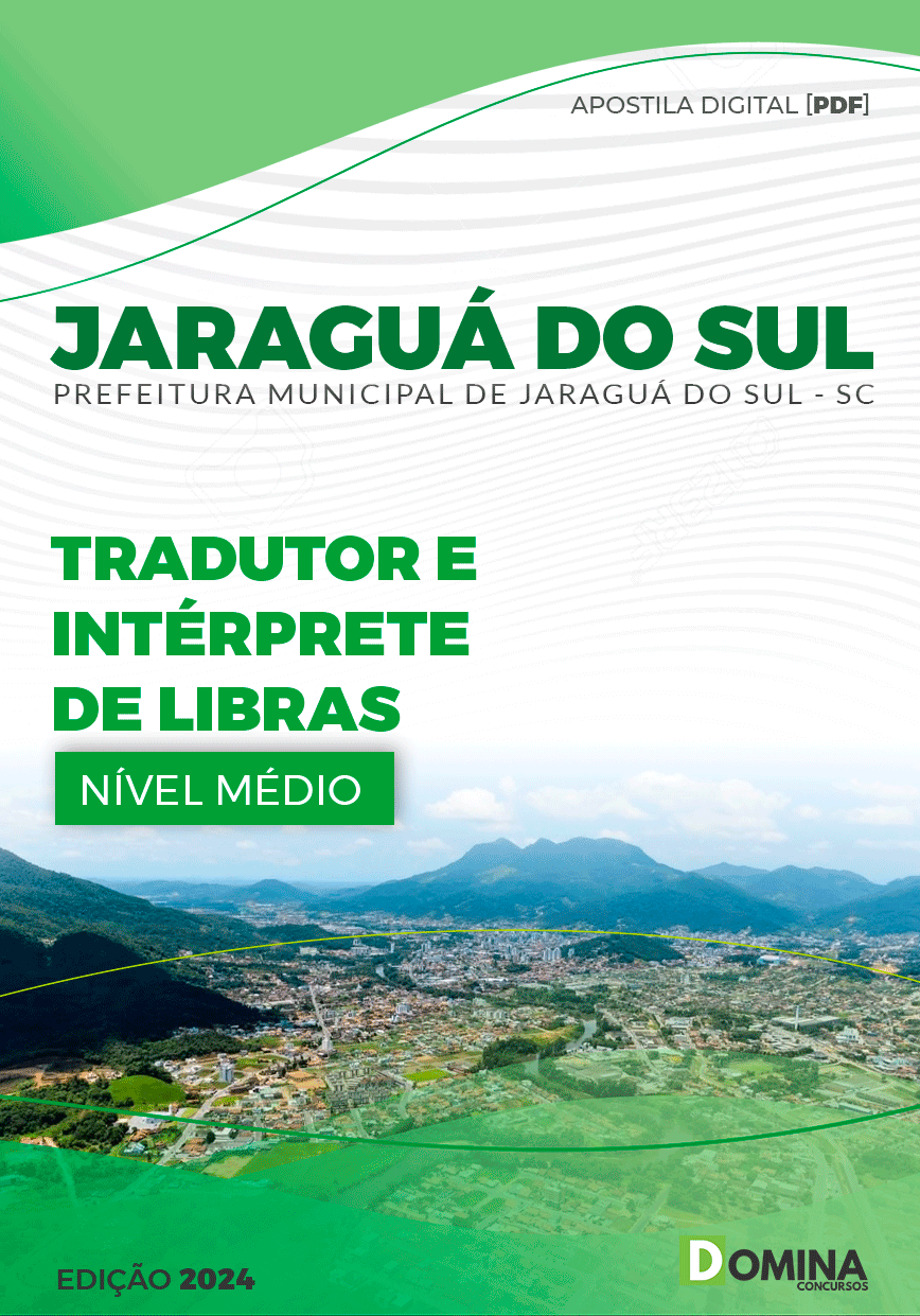 Apostila Prefeitura Jaraguá Sul SC 2024 Tradutor de LIBRAS