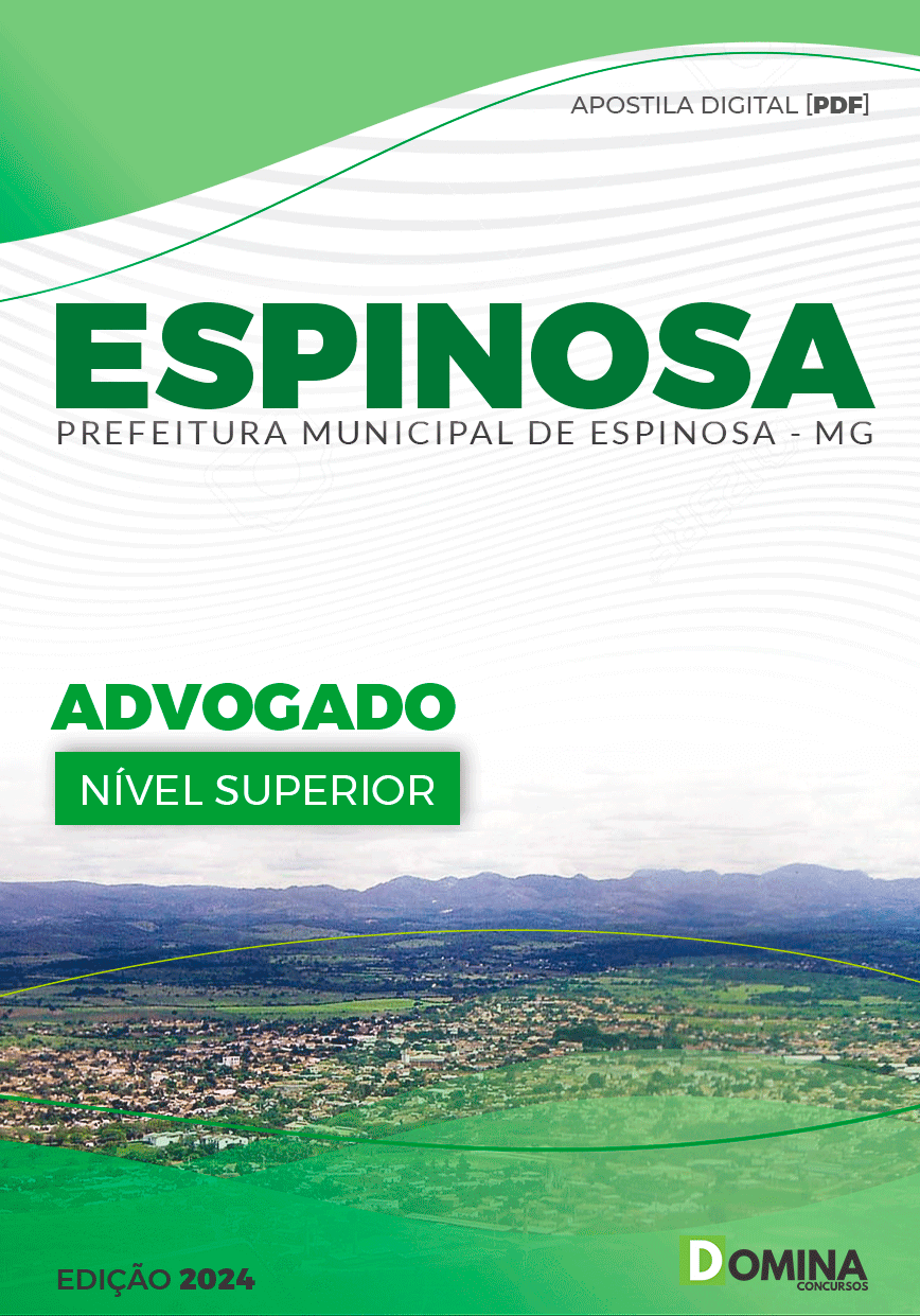 Apostila Prefeitura Espinosa MG 2024 Advogado