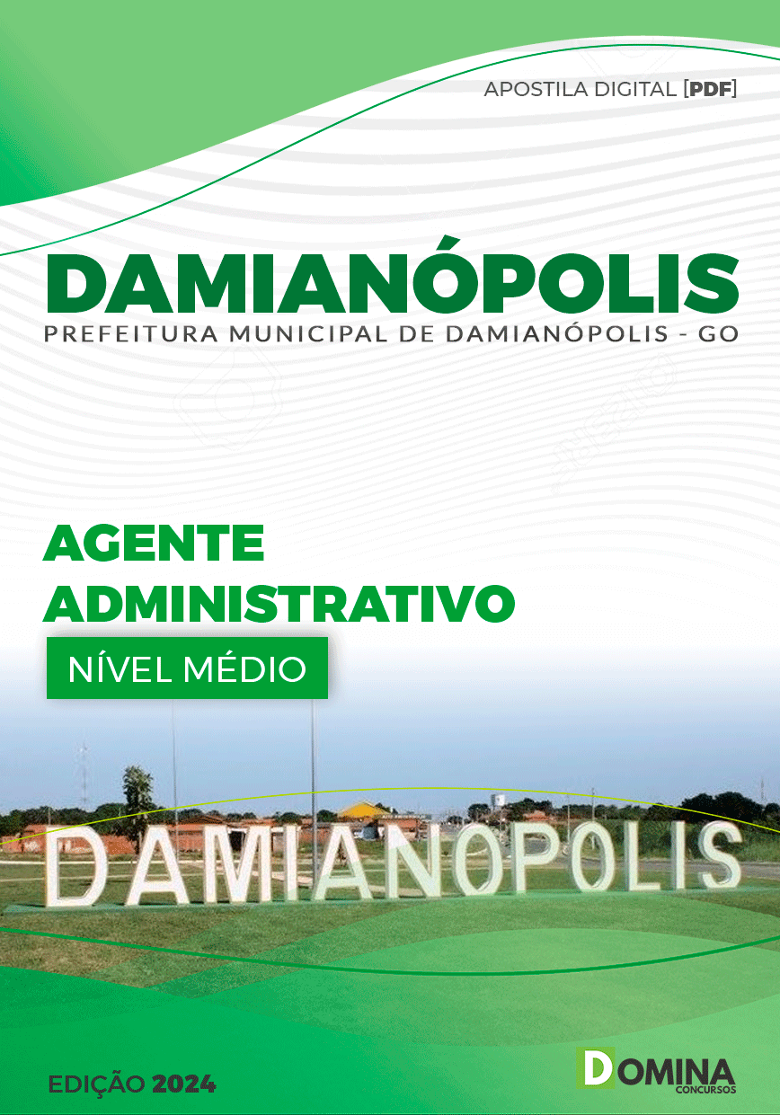 Apostila Prefeitura Damianópolis GO 2024 Agente Administrativo