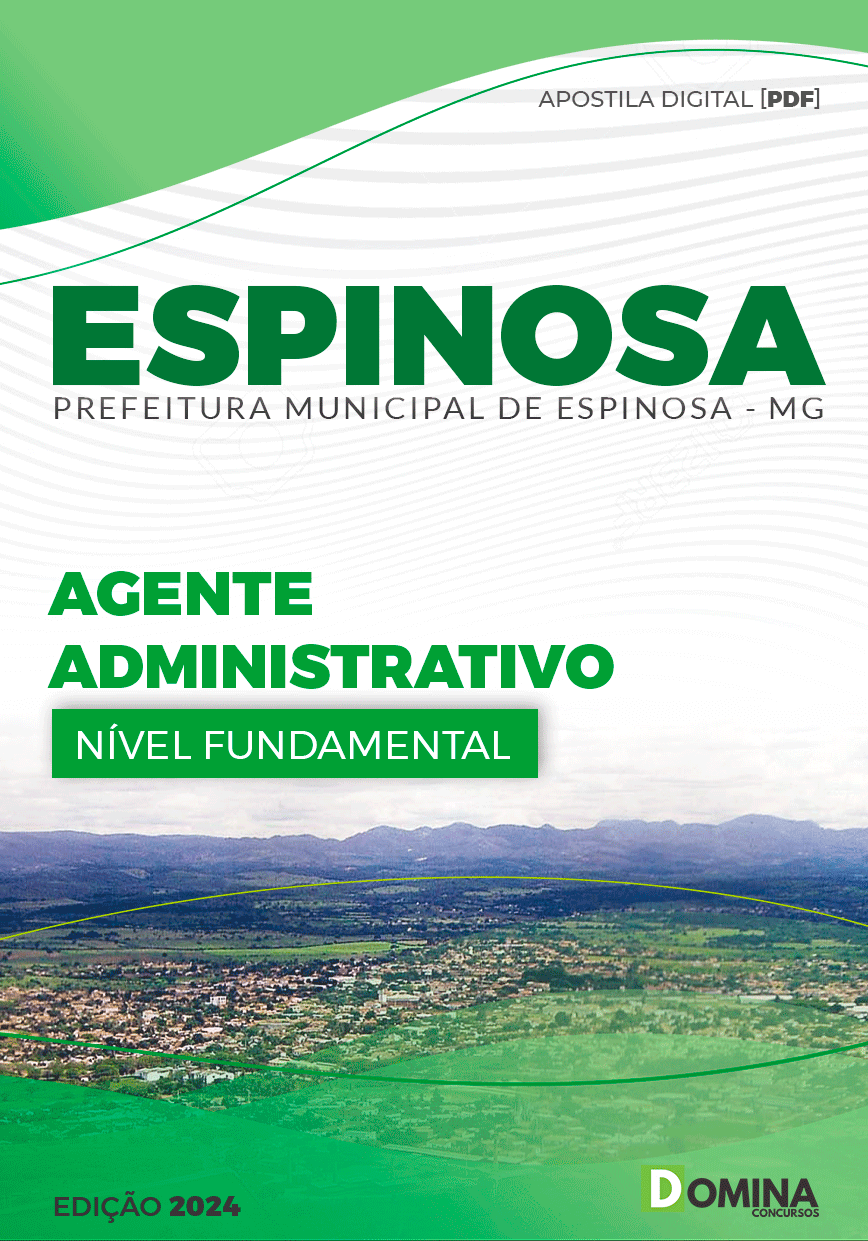 Apostila Prefeitura Espinosa MG 2024 Agente Administrativo