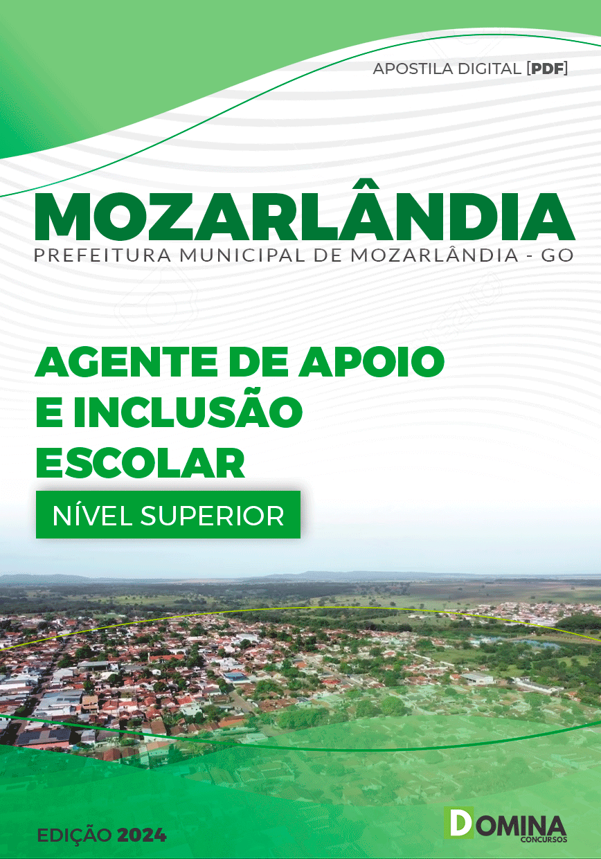 Apostila Agente de Apoio e Inclusão Escolar Mozarlândia GO 2024