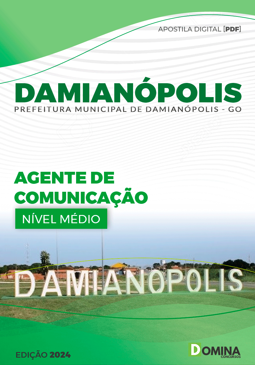 Apostila Prefeitura Damianópolis GO 2024 Agente Comunicação