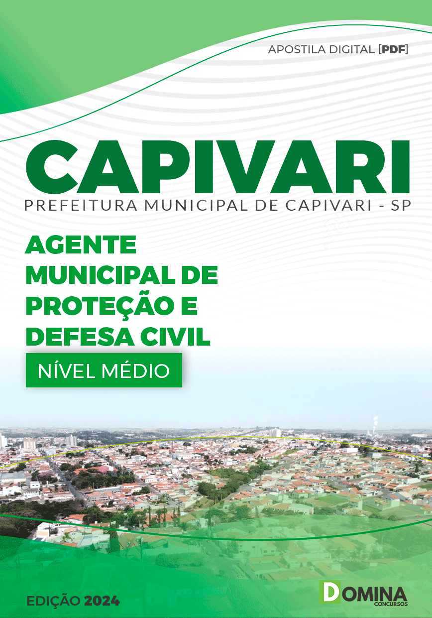 Apostila Prefeitura Capivari SP 2024 Agente Municipal Proteção Defesa Civil