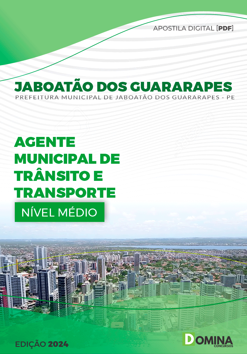 Apostila Prefeitura Jaboatão Guararapes PE 2024 Agente Trânsito