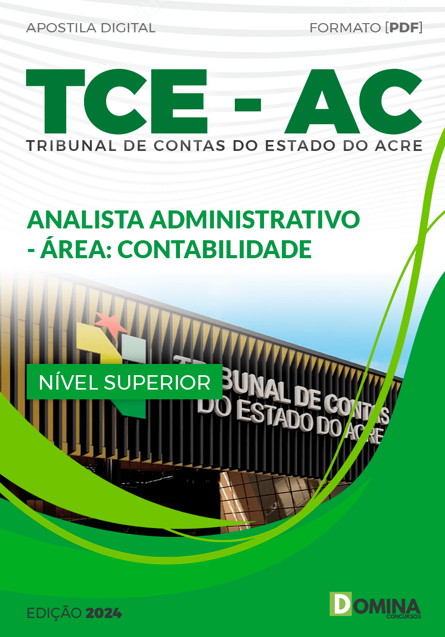 Apostila Analista Administrativo Contabilidade TCE AC 2024