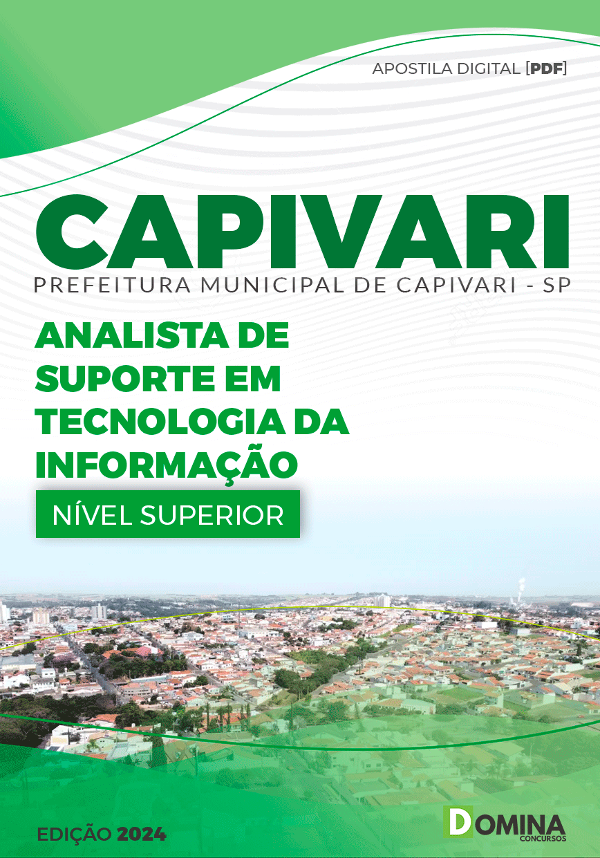 Apostila Prefeitura Capivari SP 2024 Analista De Suporte Tecnologia Informação