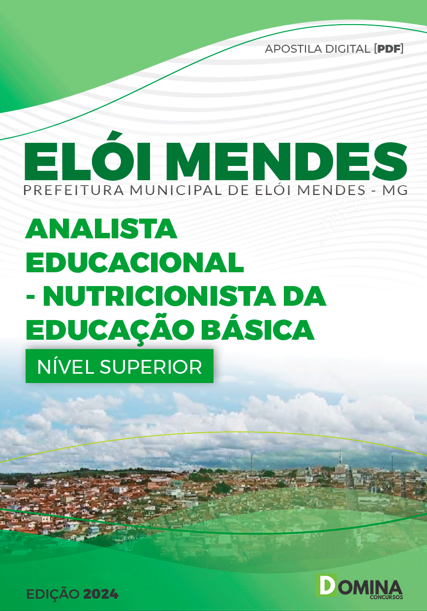 Apostila Elói Mendes MG 2024 Analista Educacional Nutricionista