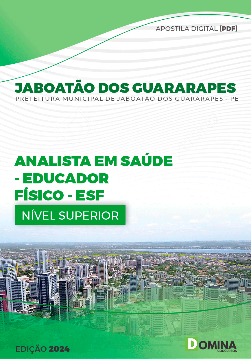 Apostila Prefeitura Jaboatão Guararapes PE 2024 Educador Físico