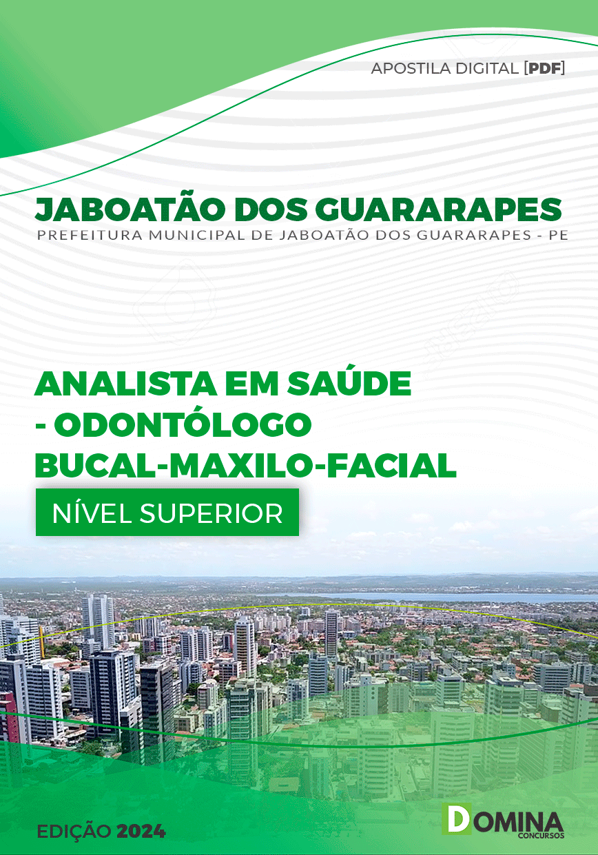 Apostila Prefeitura Jaboatão Guararapes PE 2024 Odontólogo