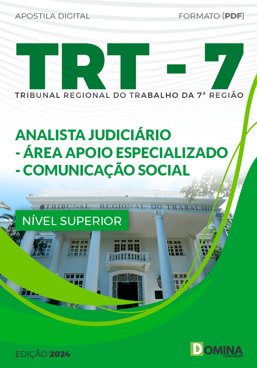 Apostila TRT 7 2024 Analista Judiciário Comunicação Social