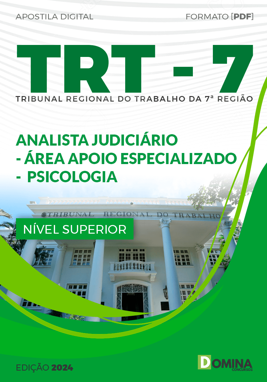 Apostila TRT 7 2024 Analista Judiciário Psicologia