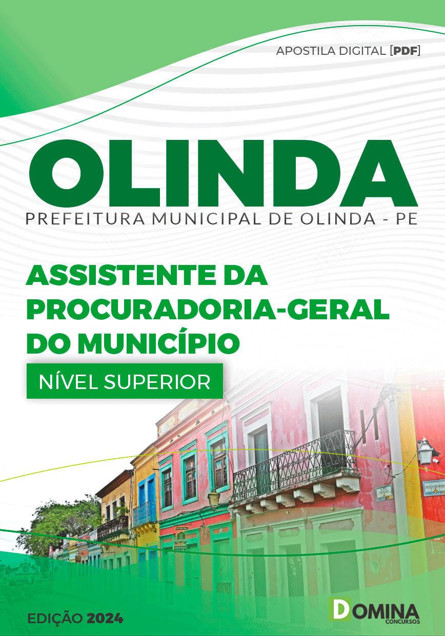 Apostila Olinda PE 2024 Assistente Procuradoria Geral Município