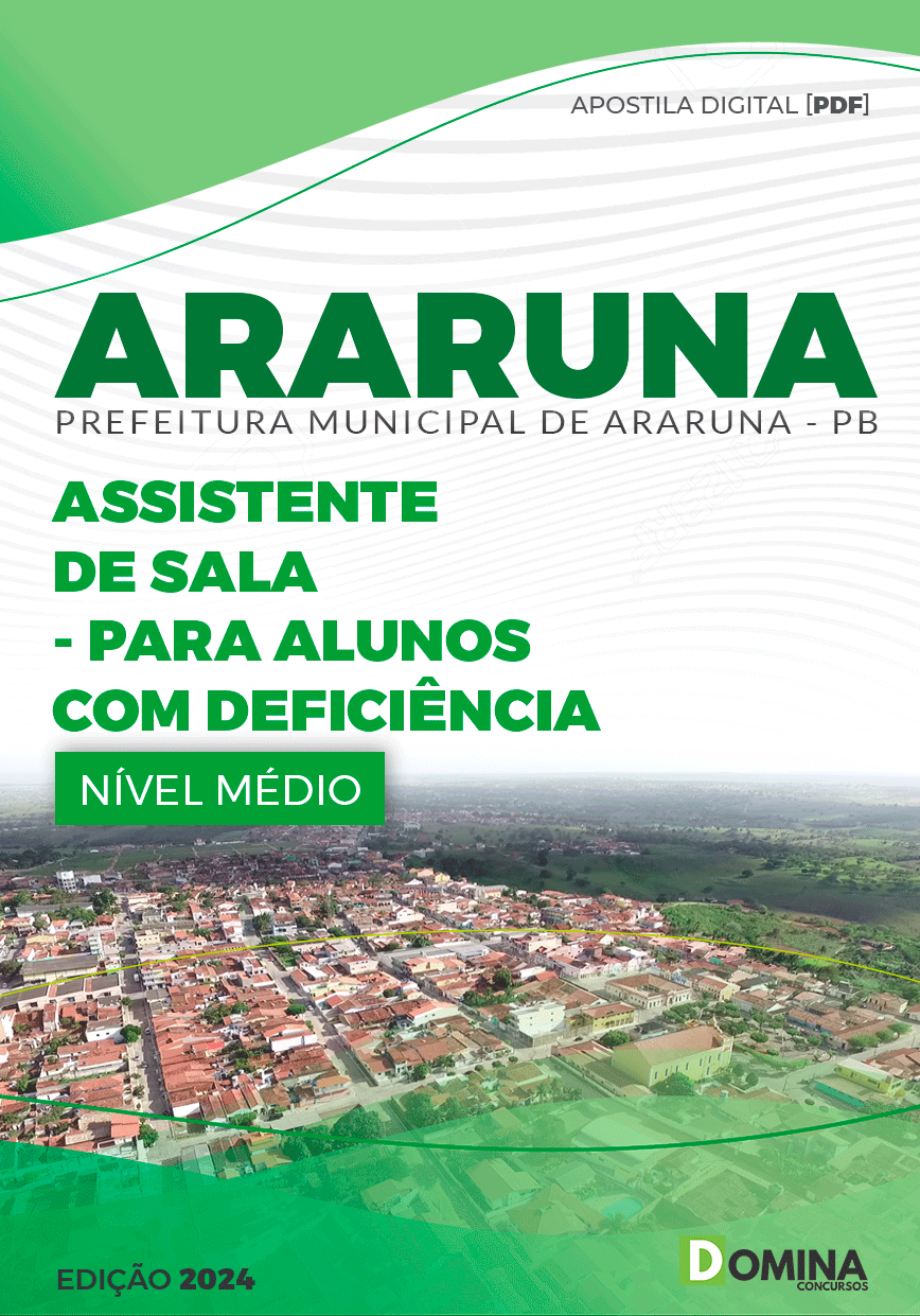 Apostila Assistente Sala Alunos com Deficiência Araruna PB 2024