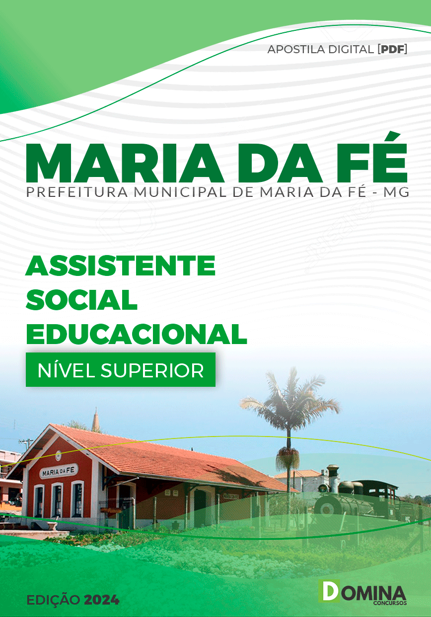 Apostila Prefeitura Maria da Fé MG 2024 Assistente Social Educacional