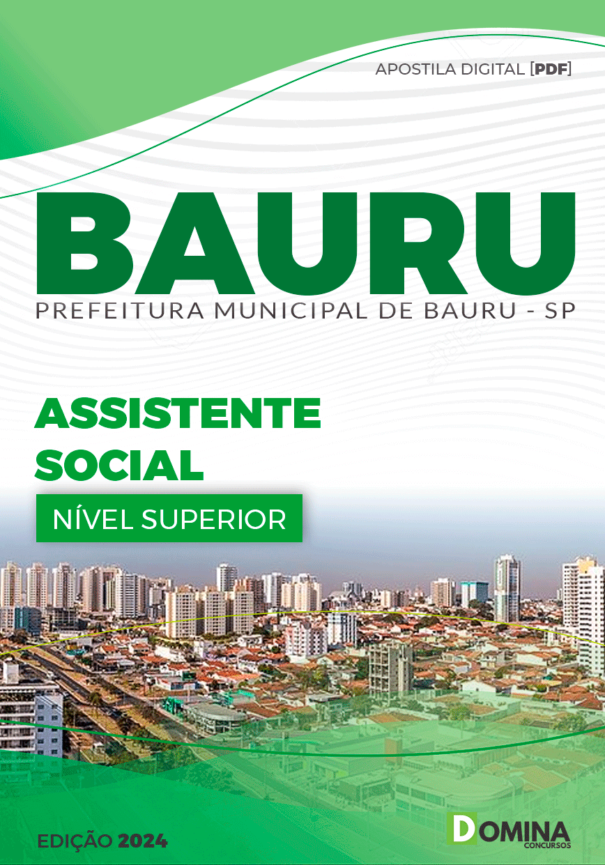 Apostila Prefeitura Bauru SP 2024 Assistente Social