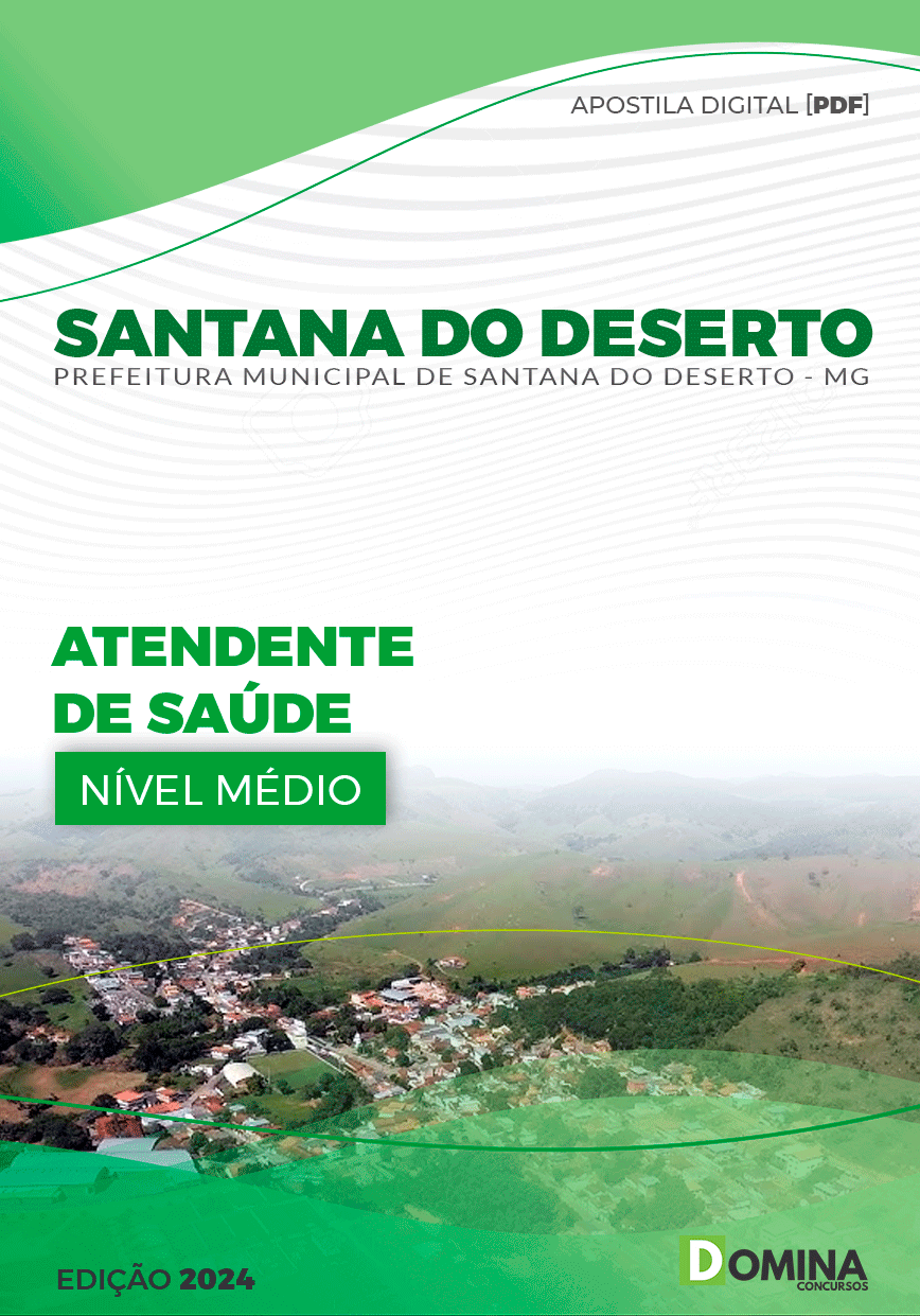 Apostila Santana Do Deserto MG 2024 Atendente De Saúde