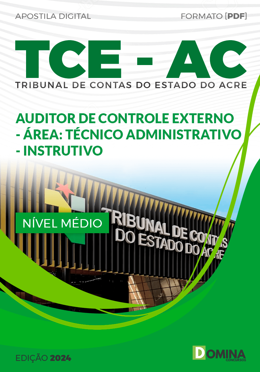 Apostila Técnico Controle Externo Tec Administrativo TCE AC 2024