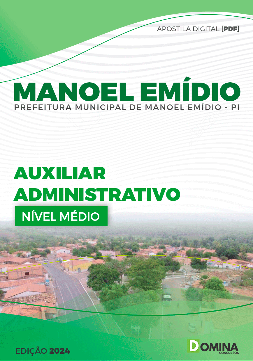 Apostila Manoel Emídio PI 2024 Auxiliar Administrativo