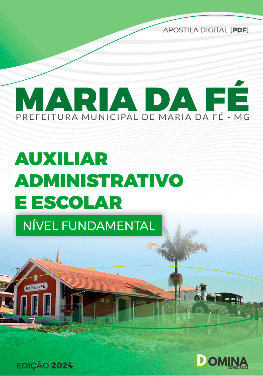 Apostila Prefeitura Maria da Fé MG 2024 Agente Administrativo Escolar