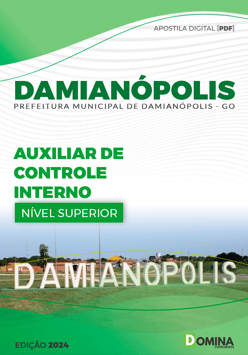 Apostila Prefeitura Damianópolis GO 2024 Auxiliar Controle Interno