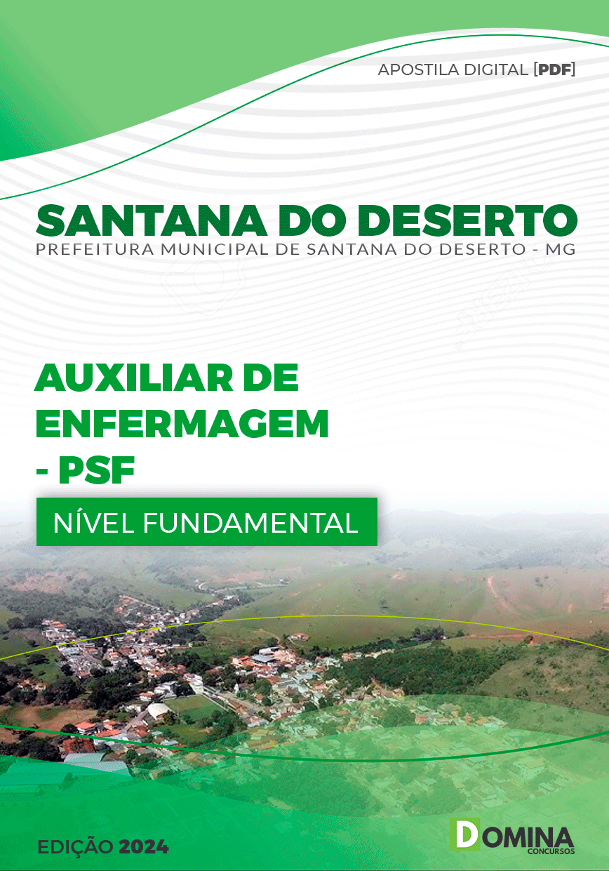 Apostila Santana Do Deserto MG 2024 Auxiliar Enfermagem PSF