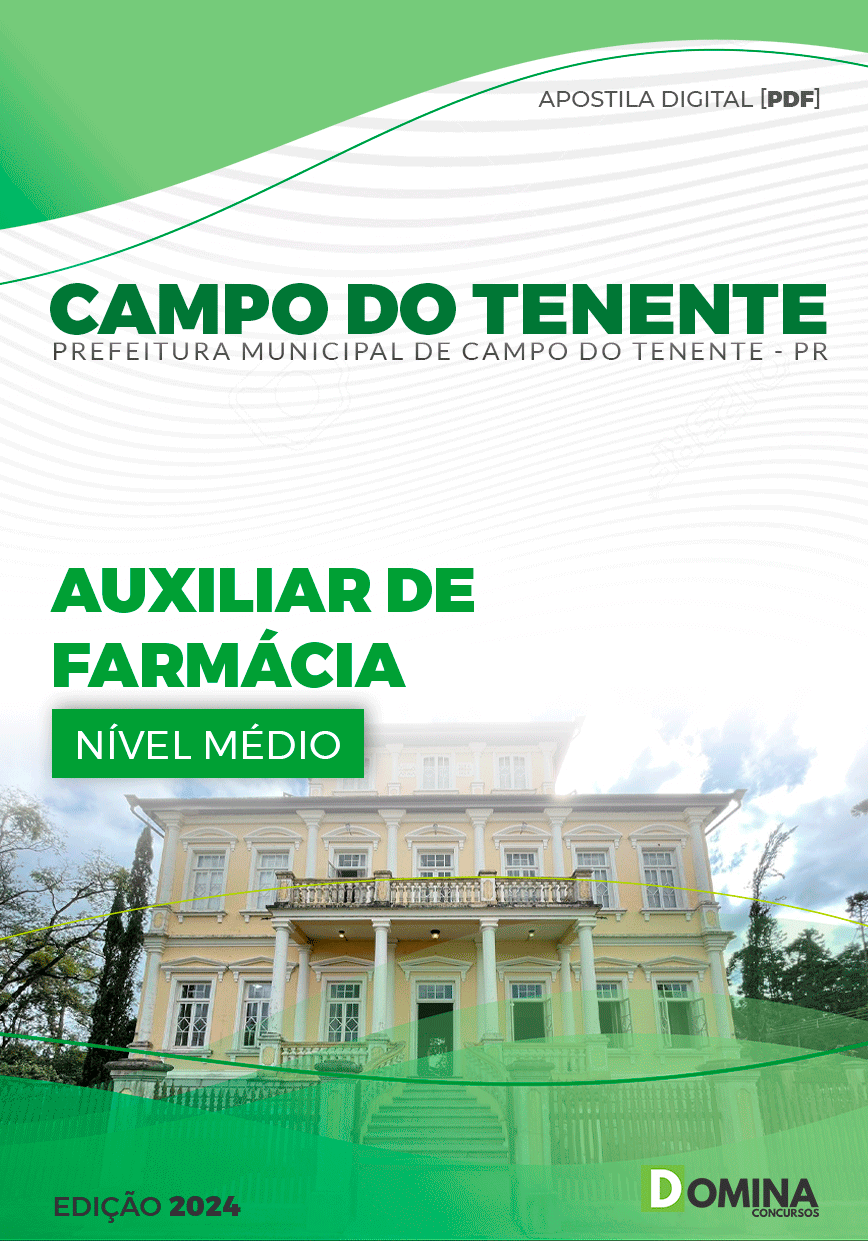Apostila Auxiliar de Farmácia Campo Tenente PR 2024