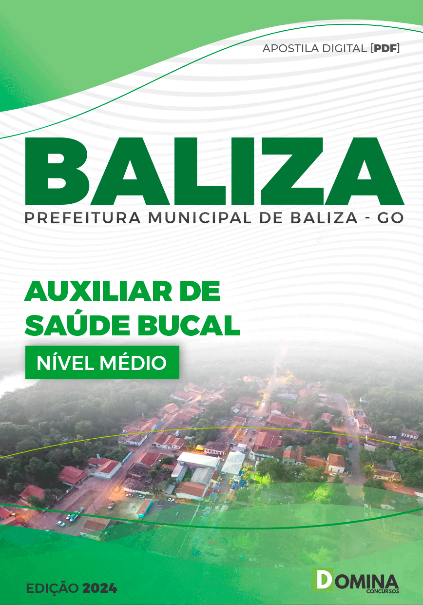 Apostila Auxiliar de Saúde Bucal Baliza GO 2024