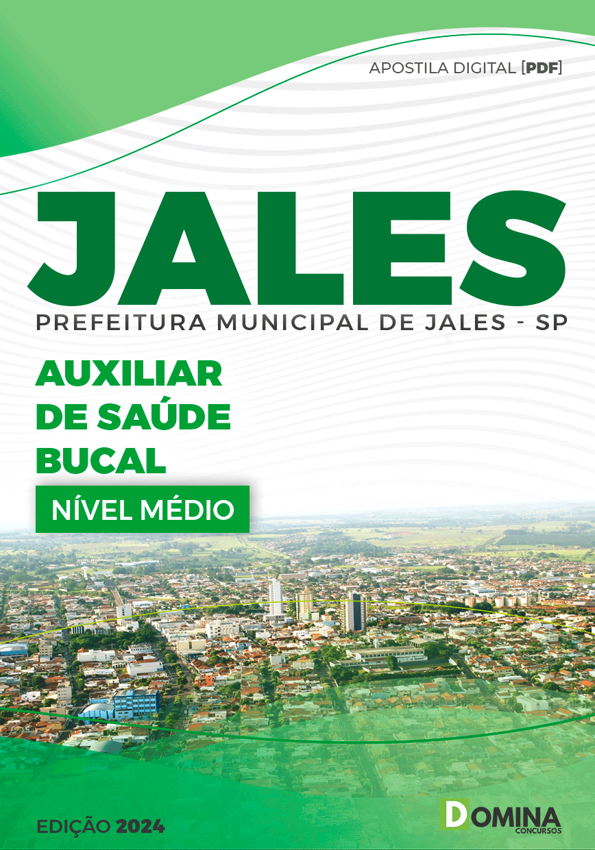 Apostila Jales SP 2024 Auxiliar De Saúde Bucal