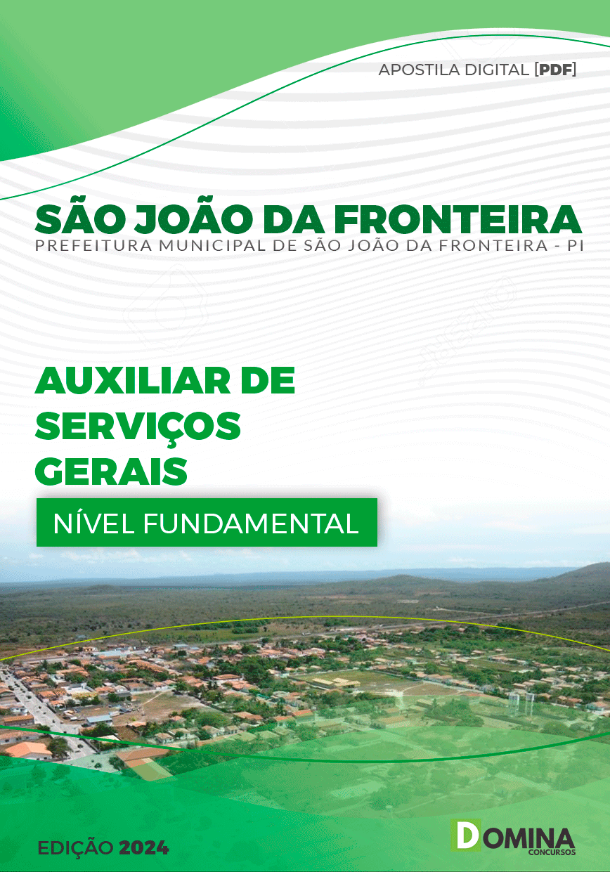 Apostila Auxiliar de Serviços Gerais São João Fronteira PI 2024