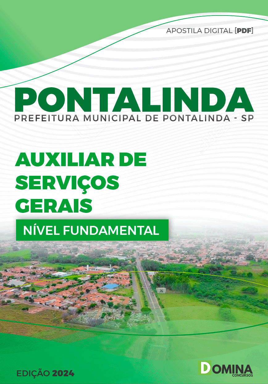 Apostila Auxiliar de Serviços Gerais Pontalinda SP 2024