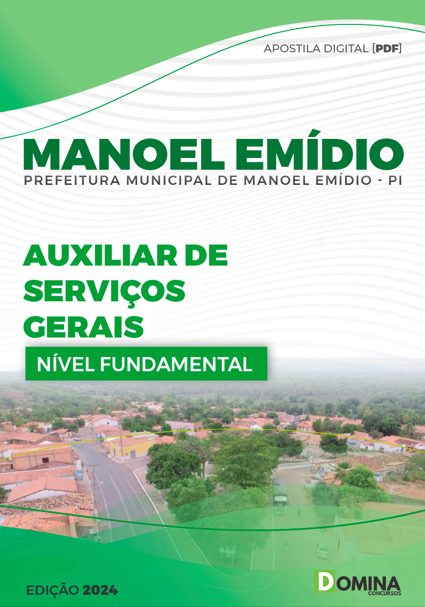 Apostila Manoel Emídio PI 2024 Auxiliar De Serviços Gerais