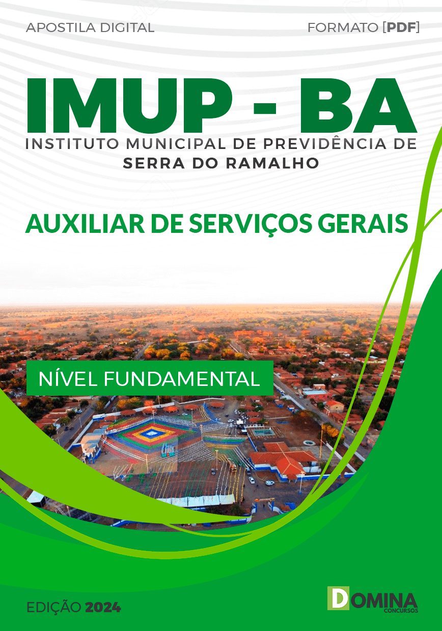 Apostila IMUP Serra do Ramalho BA 2024 Auxiliar Serviços Gerais
