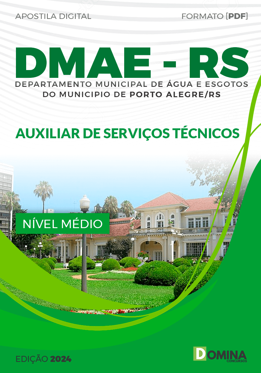 Apostila Auxiliar de Serviços Técnicos DMAE Porto Alegre RS 2024